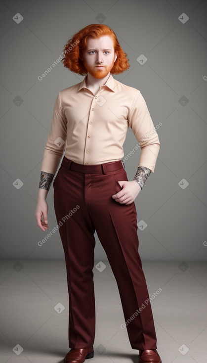 Qatari adult non-binary with  ginger hair