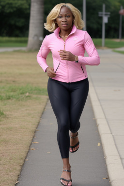 Nigerian middle-aged female with  blonde hair