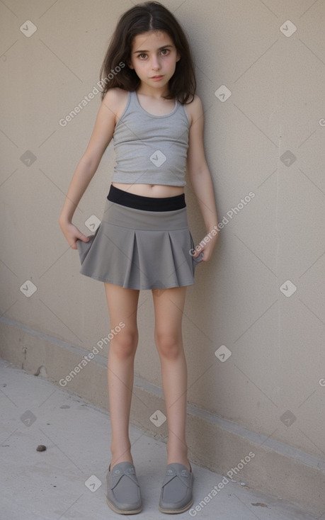 Israeli child girl with  gray hair