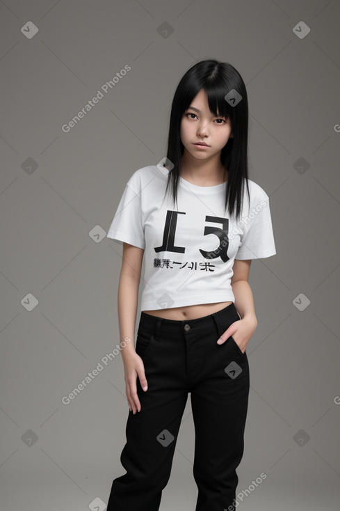 Japanese teenager female with  black hair