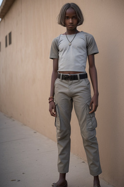 Malian teenager boy with  gray hair