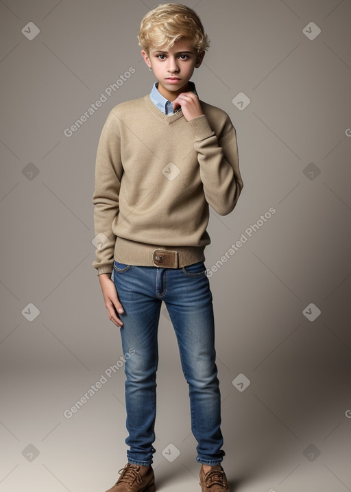 Yemeni teenager boy with  blonde hair