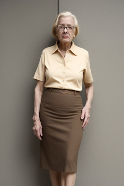 Canadian elderly female with  blonde hair