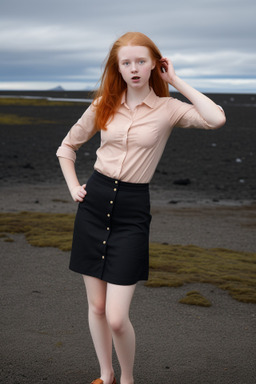 Icelandic teenager girl with  ginger hair