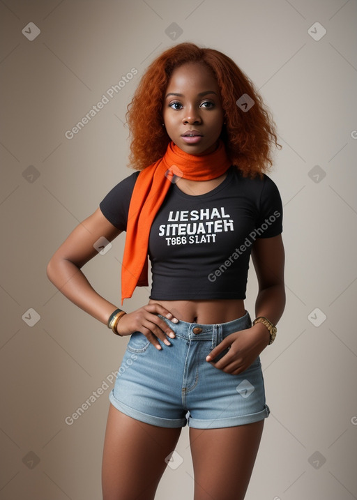 Nigerian young adult female with  ginger hair