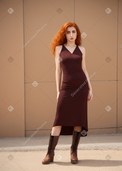 Jordanian adult female with  ginger hair