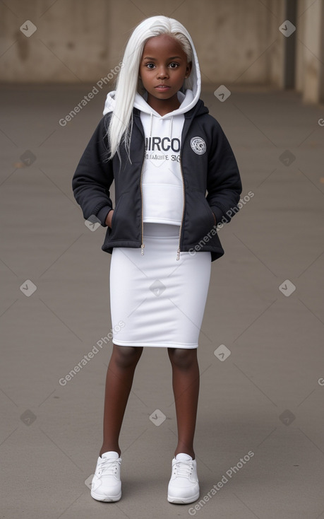 Senegalese child girl with  white hair