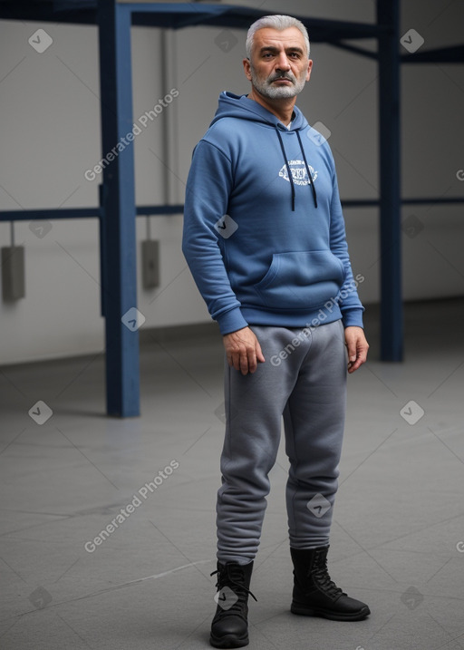 Albanian middle-aged male with  gray hair