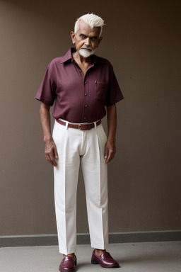 Sri lankan elderly male with  white hair