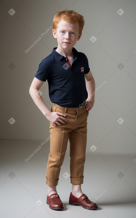 Norwegian child boy with  ginger hair