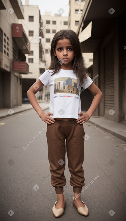 Yemeni child girl with  brown hair