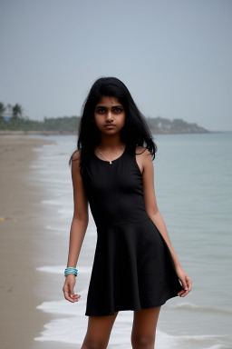 Indian teenager girl with  black hair