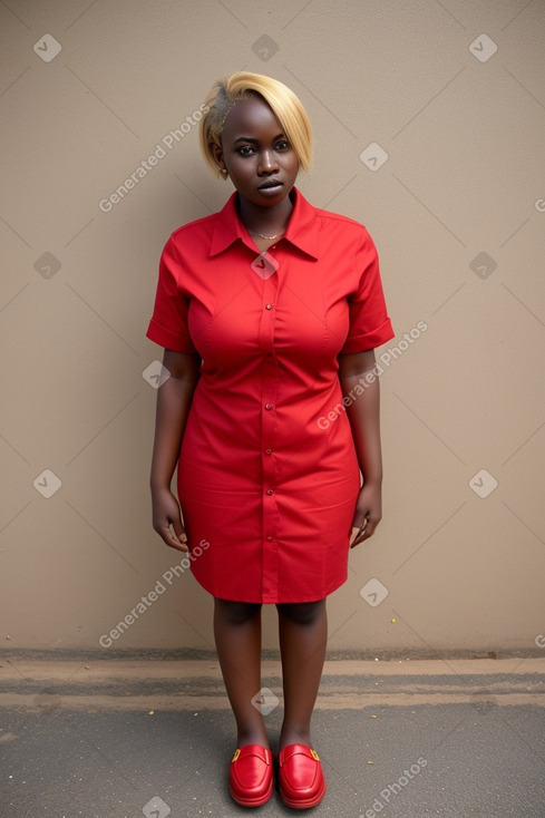 Ugandan adult female with  blonde hair