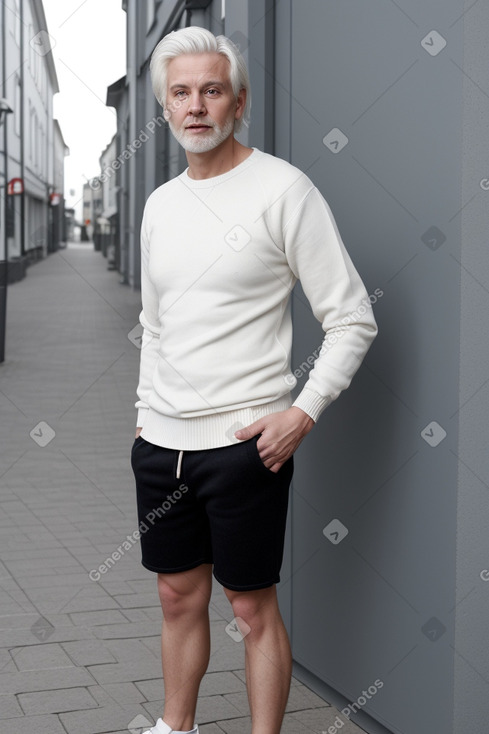 Swedish adult male with  white hair