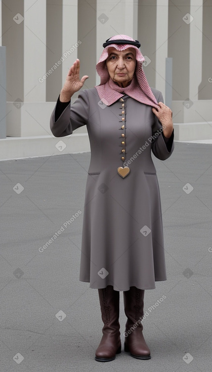 Qatari elderly female with  gray hair