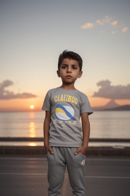 Colombian infant boy with  gray hair