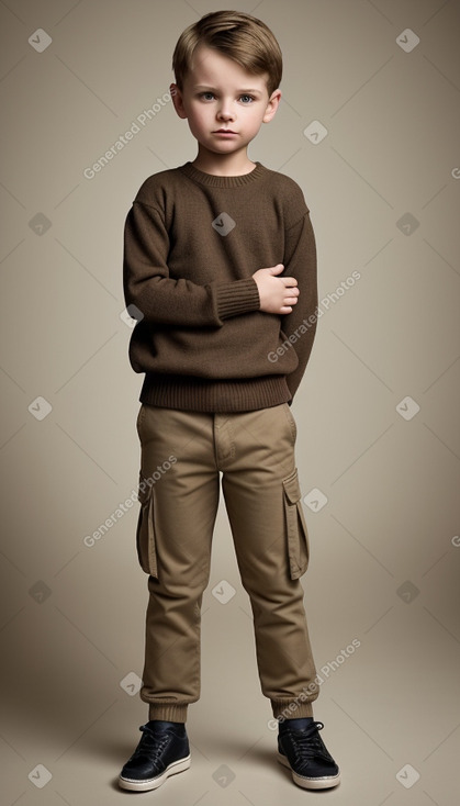 Polish child boy with  brown hair