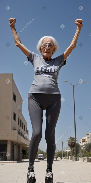 Israeli elderly female with  gray hair