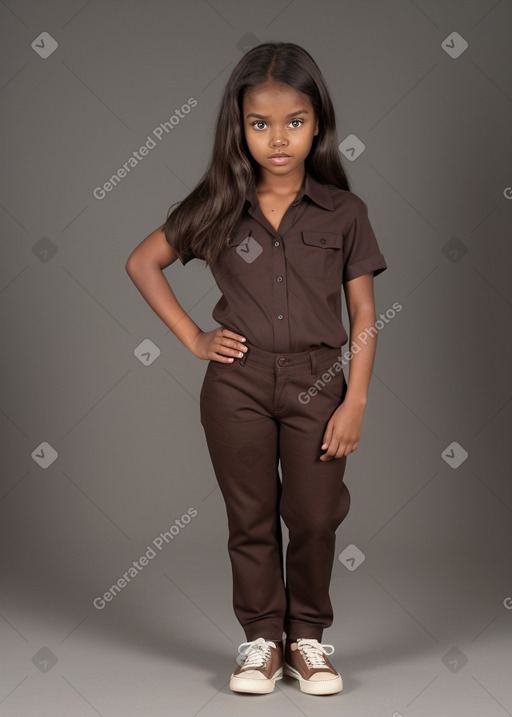 Child girl with  brown hair