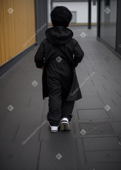 Icelandic infant boy with  black hair