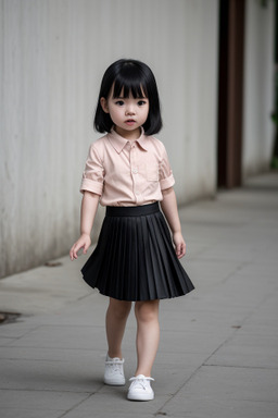 Vietnamese infant girl with  black hair