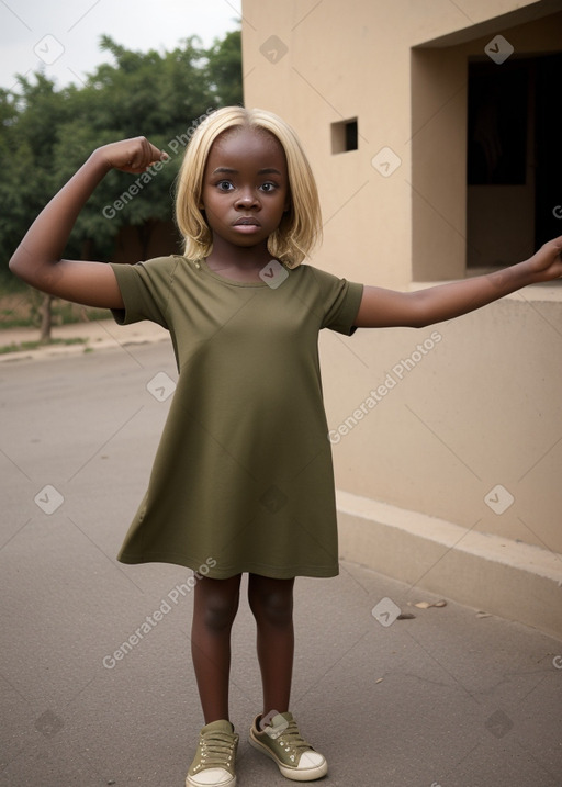 Togolese child girl with  blonde hair