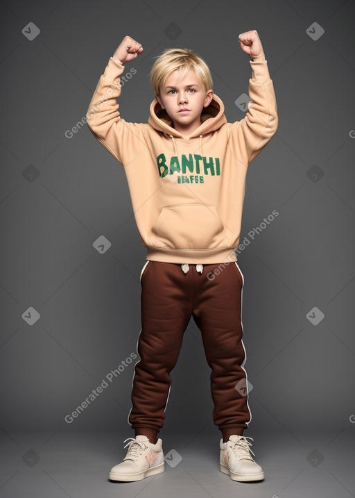 Zambian child boy with  blonde hair