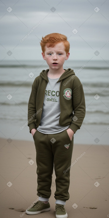 Mexican child boy with  ginger hair