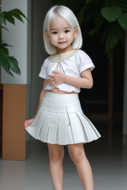 Thai infant girl with  white hair