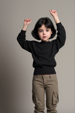 Swiss infant girl with  black hair