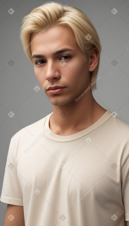 Bolivian adult male with  blonde hair