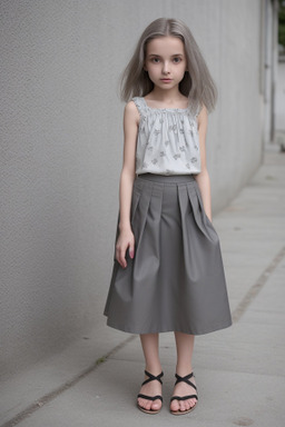 Slovenian child female with  gray hair