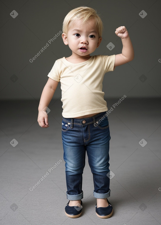 Singaporean infant boy with  blonde hair