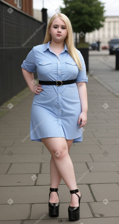 British young adult female with  blonde hair