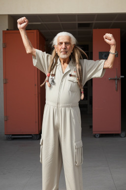 Arab elderly male with  white hair