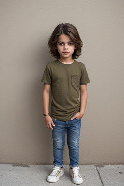 Child male with  brown hair