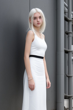 Croatian teenager girl with  white hair