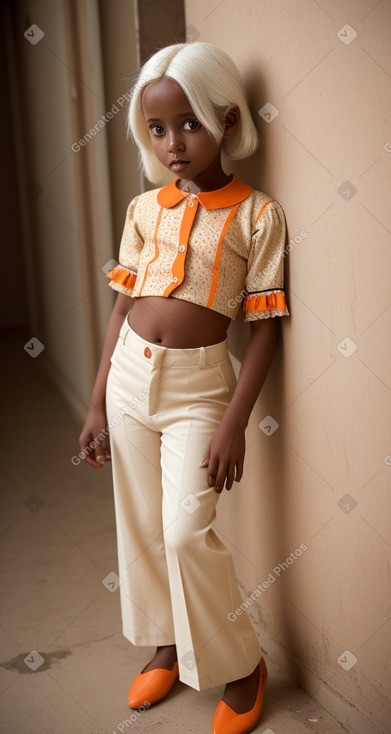 Somali child girl with  white hair