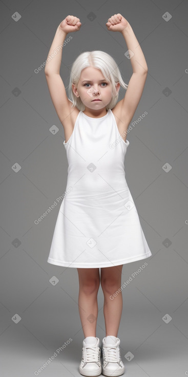 German child female with  white hair