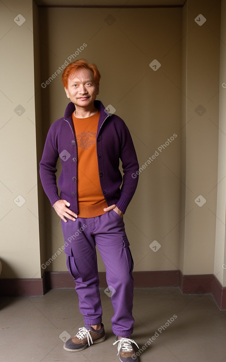 Nepalese 45 years male with  ginger hair