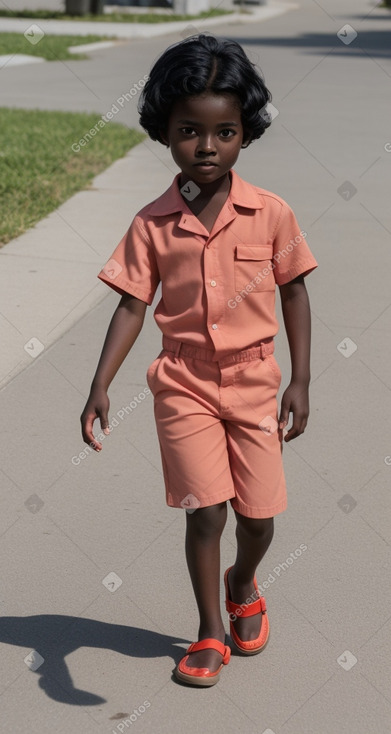 Child male with  black hair