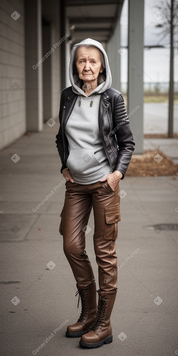 Latvian elderly female with  brown hair