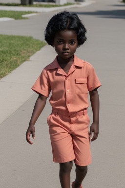 Child male with  black hair