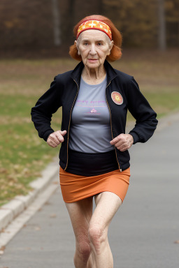 Macedonian elderly female with  ginger hair