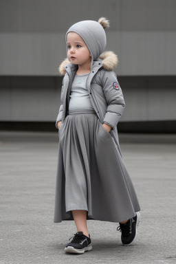 Slovenian infant girl with  gray hair