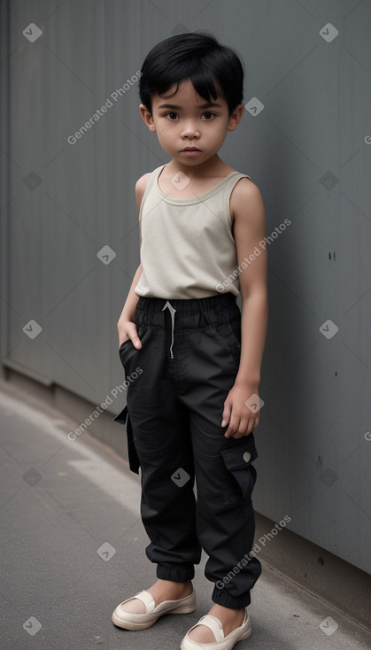 Singaporean child boy with  black hair