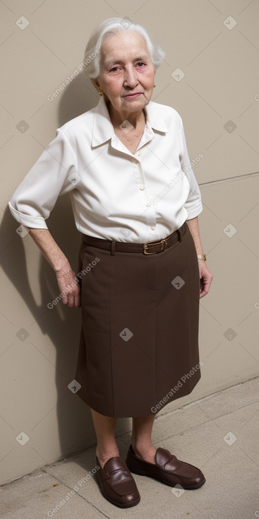 Elderly female with  brown hair