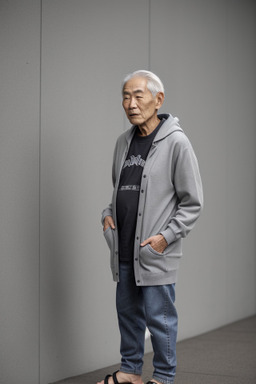 Japanese elderly male with  gray hair