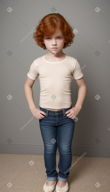 Spanish child boy with  ginger hair