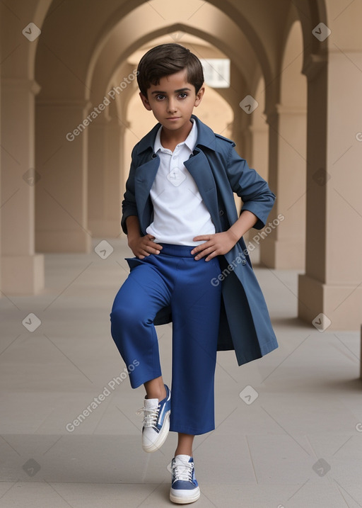 Omani child boy with  brown hair